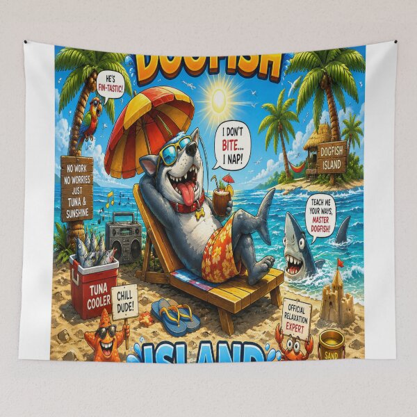 Item preview, Relaxing beach dog design  designed and sold by urbanshop7.