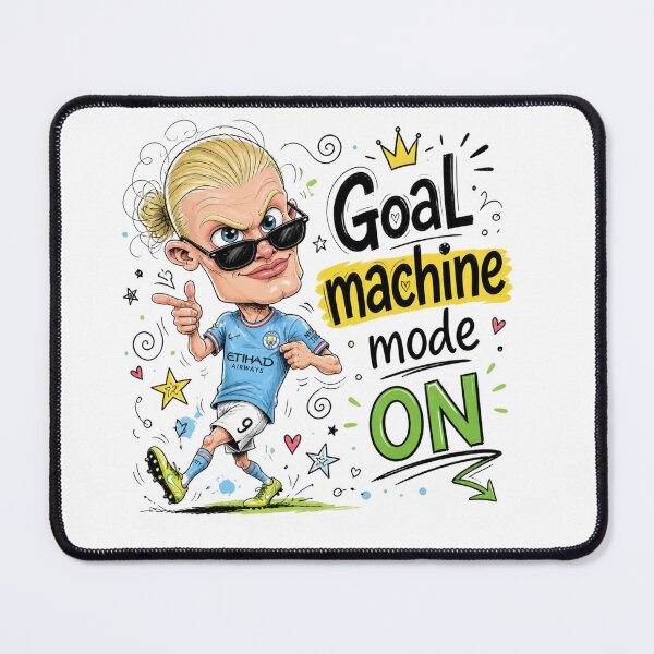 Item preview, Erling Haaland - Manchester City illustrationrling Haaland soccer football star designed and sold by Dalila Cartoon.