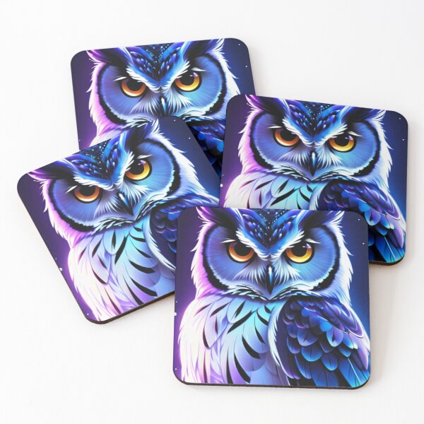 Item preview, Digital Art - Stylized Owl, Cyberpunk Illustration designed and sold by World-Pets.