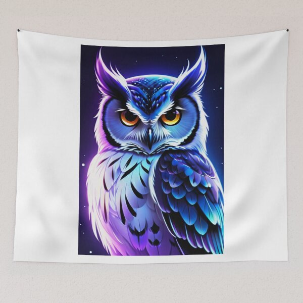 Item preview, Digital Art - Stylized Owl, Cyberpunk Illustration designed and sold by World-Pets.