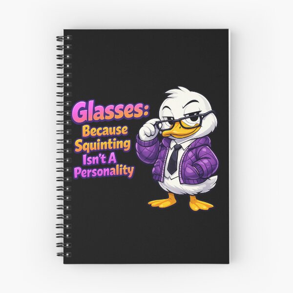 Item preview, Glasses Because Squinting Isn't A Personality Duck designed and sold by PunchDrop.