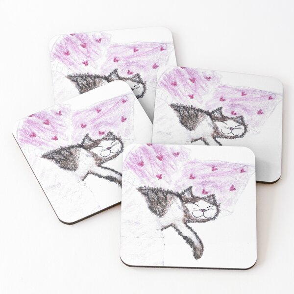Item preview, Cute happy sleeping cat designed and sold by MagicYana.