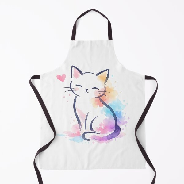 Item preview, Cute Watercolor Cat – Minimalist Kitten Art | Colorful Cat Lover Gift Design designed and sold by Santuário da Bicharada.