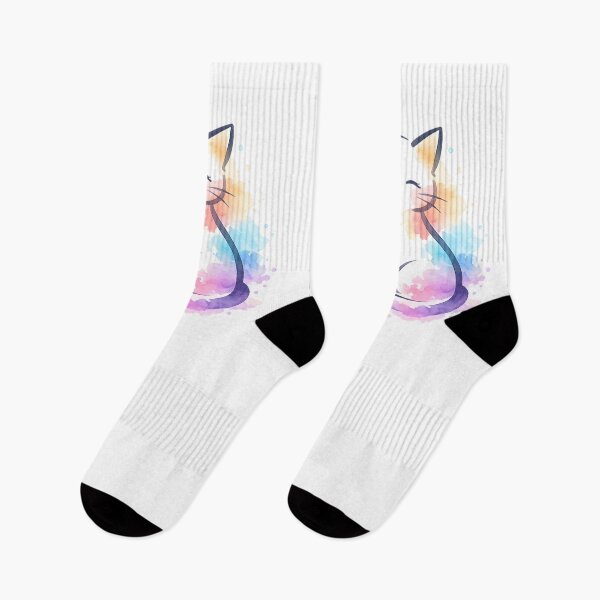 Item preview, Cute Watercolor Cat – Minimalist Kitten Art | Colorful Cat Lover Gift Design designed and sold by Santuário da Bicharada.