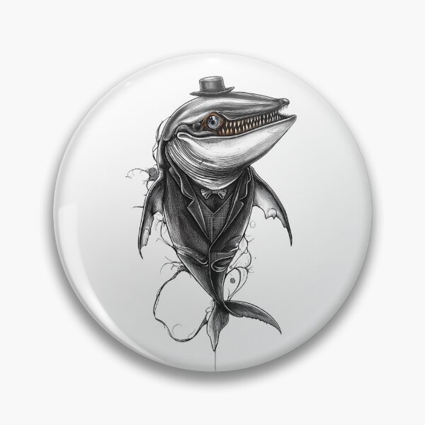 Item preview, Dapper Whale Gentleman – Surreal Vintage Ocean Character designed and sold by Mysterium AI.
