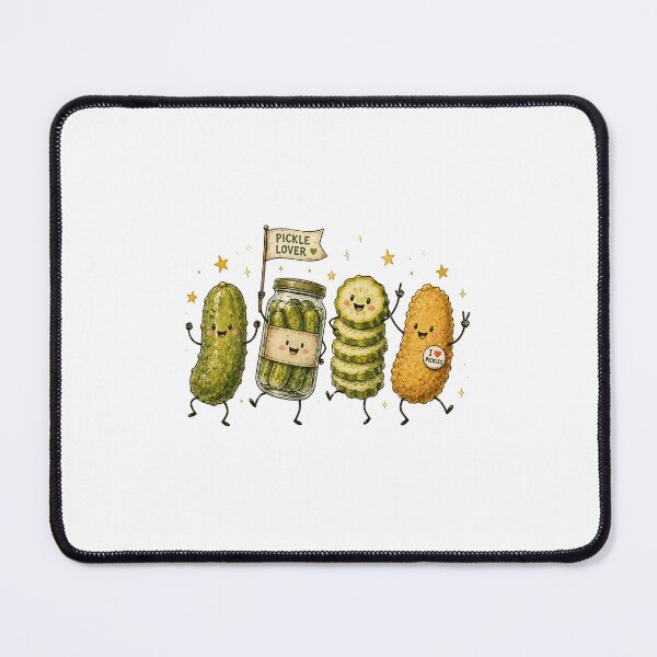 Item preview, Cute Pickle Lover Cartoon Kawaii Food Humor Vintage Illustration designed and sold by MotivaChic.
