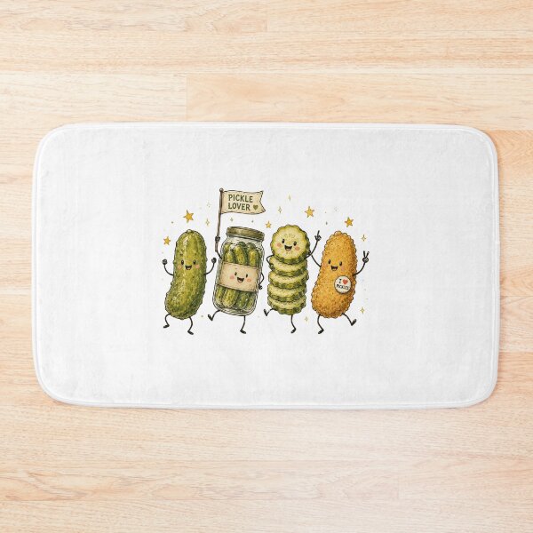 Item preview, Cute Pickle Lover Cartoon Kawaii Food Humor Vintage Illustration designed and sold by MotivaChic.