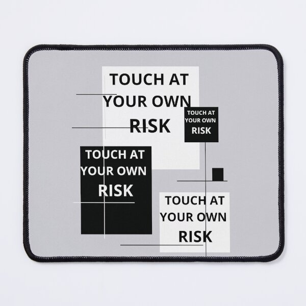 Item preview, Minimal Touch At Your Own Risk Typography Poster designed and sold by Biedroneczka.