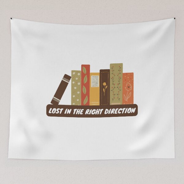 Item preview, Floral book Lost In The Right Direction Cute Cottagecore Book Lover Bookshelf Gift designed and sold by Art IN Pack.