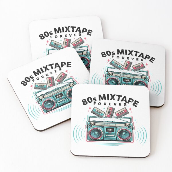 Item preview, Retro Boombox & Cassettes – 80s Vibes Only Neon Boombox Design designed and sold by Midnight Veil Designs.