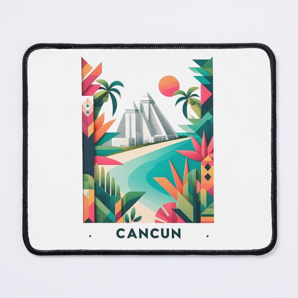 Item preview, Cancun Mexico Travel Poster - Abstract Tropical Island Beach Art designed and sold by OzzFrequency.