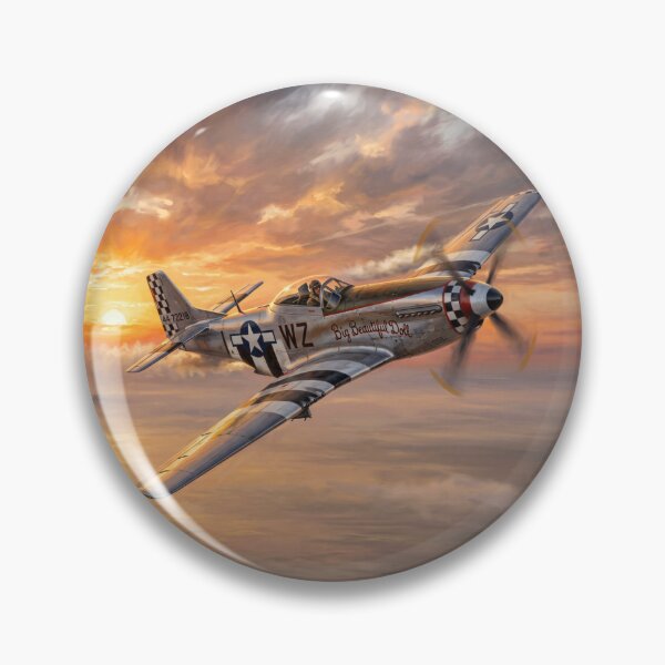 Item preview, P-51 Mustang over the sea, WW2 military art designed and sold by Yaremchuk.
