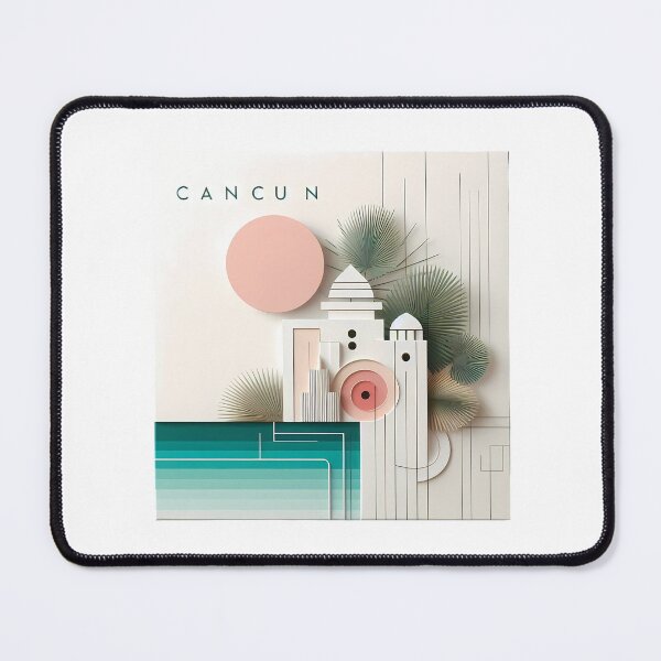 Item preview, Cancun Mexico Travel Poster - Abstract Tropical Island Beach Art designed and sold by OzzFrequency.