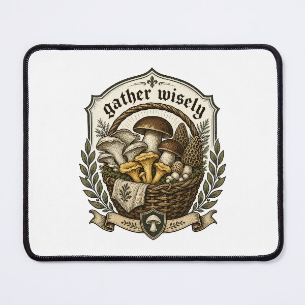 Item preview, Gather Wisely Mushroom Foraging Basket Fungi designed and sold by AntiqueImages.