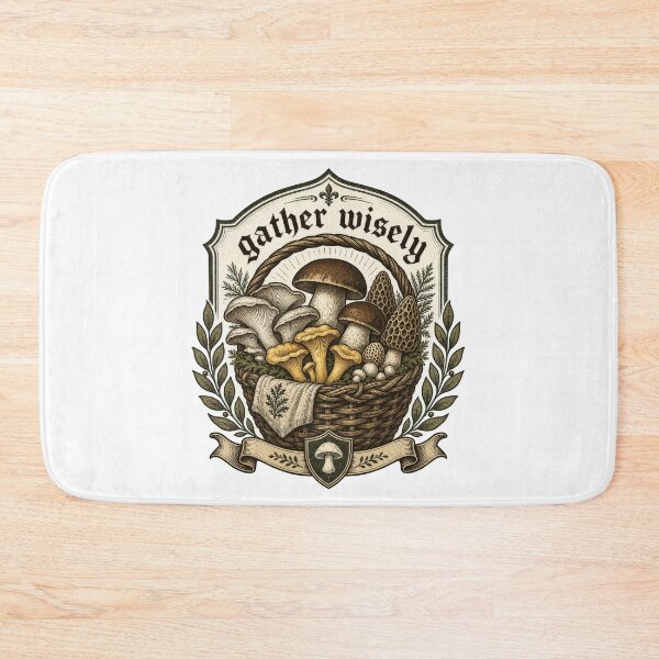 Item preview, Gather Wisely Mushroom Foraging Basket Fungi designed and sold by AntiqueImages.