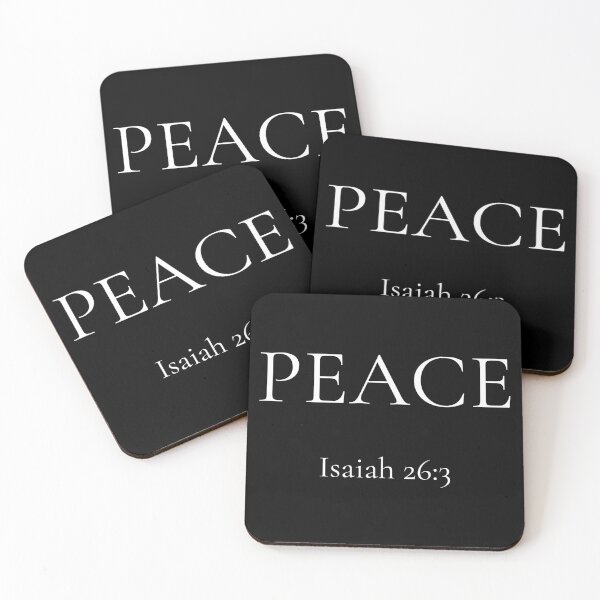 Item preview, Peace | Isaiah 26:3 | Minimalist Christian Bible Verse Typography by All43 designed and sold by All43.