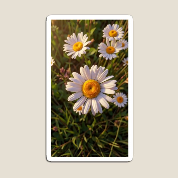 Item preview, Golden Hour Daisy Flowers Aesthetic Photography designed and sold by Nature Moments.