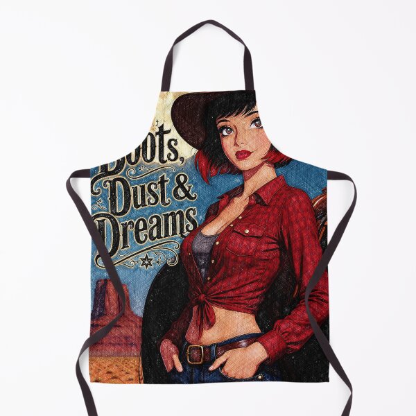 Item preview, Boots Dust and Dreams Retro Western Cowgirl designed and sold by Hen-C-Art.
