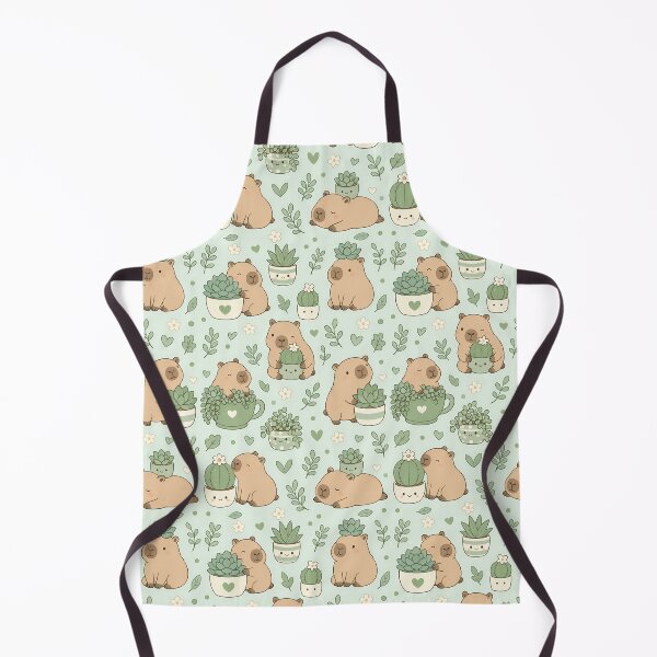 Item preview, Capybara Succulent Garden Kawaii Pattern designed and sold by Soft Berry Studio.