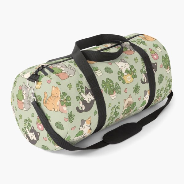 Item preview, Cozy Cat Houseplants Kawaii Pattern designed and sold by Soft Berry Studio.