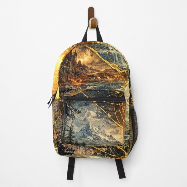 Item preview, Broken fantasy world with golden lines – Kintsugi art | FN-12 designed and sold by ZweiWelten.
