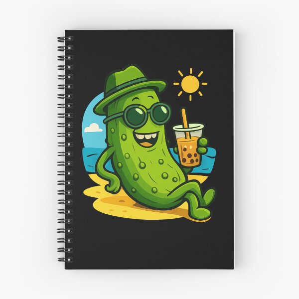 Item preview, Funny Summer Pickle Drinking Boba Tea Cute Beach Vacation Kawaii Pickle Lover Gift designed and sold by Basma Designs | Funny Shirts, Stickers & Mugs.