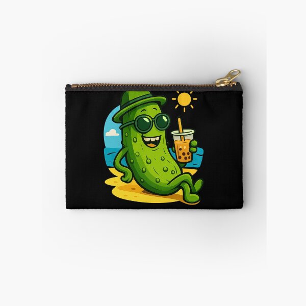 Item preview, Funny Summer Pickle Drinking Boba Tea Cute Beach Vacation Kawaii Pickle Lover Gift designed and sold by Basma Designs | Funny Shirts, Stickers & Mugs.