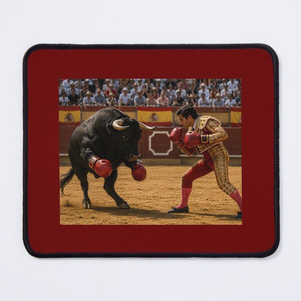 Item preview, Funny Bull Boxing Match Matador Sports Humor Design designed and sold by Hornace88studio.