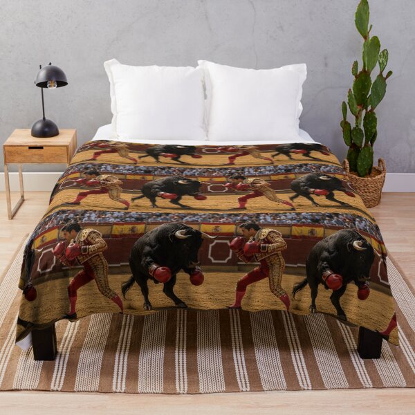 Item preview, Funny Bull Boxing Match Matador Sports Humor Design designed and sold by Hornace88studio.