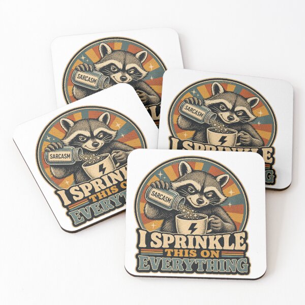 Item preview, I Sprinkle This On Everything - Sarcastic Raccoon designed and sold by Graphic Vibe Designs.