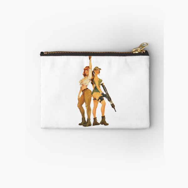 Item preview, Safari Adventure Pin-Up Duo | Vintage Retro Explorer Girls Illustration designed and sold by Cosplayvintage.