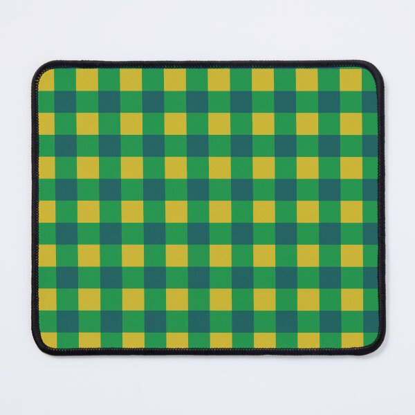 Artikelvorschau, Schachbrettmuster in Smaragdgrün, Petrol und Senfgelb | Nahtloses geometrisches Quadratmuster entworfen und verkauft von ViviNyks.