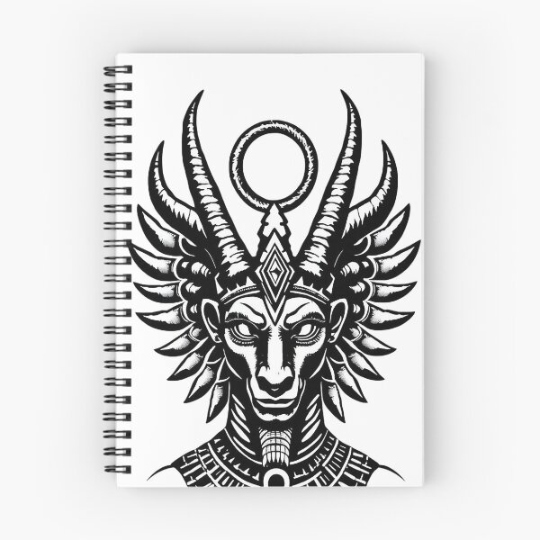 Item preview, Horned Ankh Deity – Dark Egyptian Mystic Design designed and sold by Mysterium AI.
