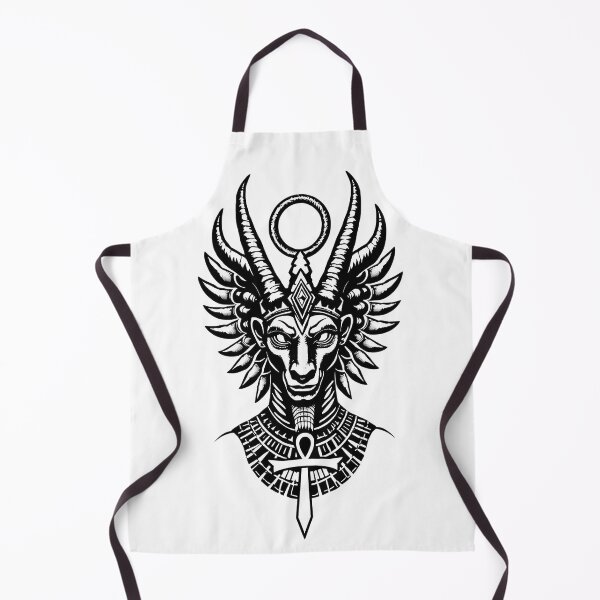 Item preview, Horned Ankh Deity – Dark Egyptian Mystic Design designed and sold by Mysterium AI.
