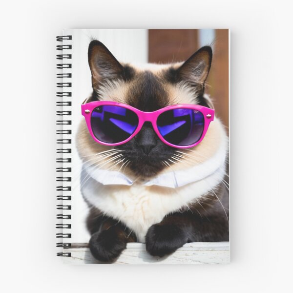 Item preview, Animals - Bicolor Cat in Neon Pink Sunglasses, Kitsch Internet Meme Aesthetic designed and sold by World-Pets.