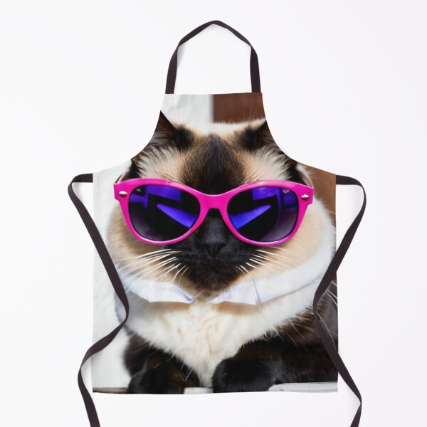 Item preview, Animals - Bicolor Cat in Neon Pink Sunglasses, Kitsch Internet Meme Aesthetic designed and sold by World-Pets.