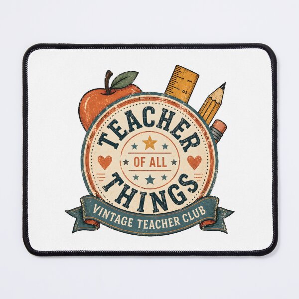 Item preview, Teacher of All Things Vintage Retro Teacher Appreciation Badge Gift designed and sold by MAPDDesigns.