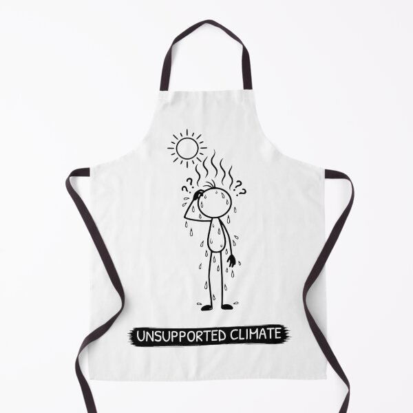 Item preview, Funny Hot Weather T-Shirt | Unsupported Climate | Summer Humour | Minimalist Stick Figure designed and sold by Pebl-Co.