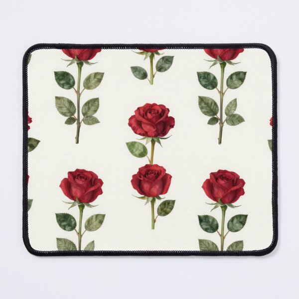 Item preview, Classic Red Rose Seamless Pattern on Ivory Background designed and sold by Joyfulfabric.
