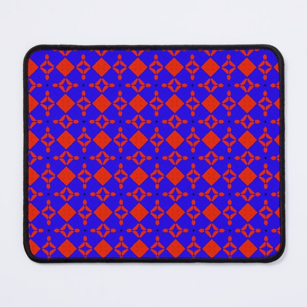 Artikelvorschau, Vibrant Blue and Red Retro Geometric Pattern entworfen und verkauft von VOYID ART STUDIO.