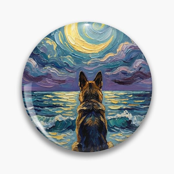 Item preview, Beach Night - German Shepherd designed and sold by AjaTrier.