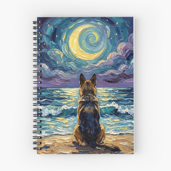 Item preview, Beach Night - German Shepherd designed and sold by AjaTrier.