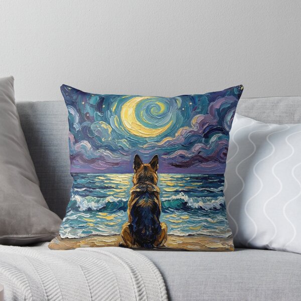 Item preview, Beach Night - German Shepherd designed and sold by AjaTrier.