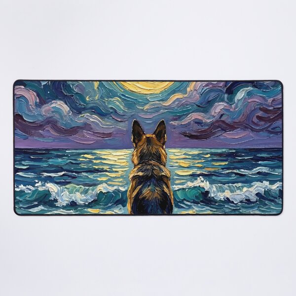 Item preview, Beach Night - German Shepherd designed and sold by AjaTrier.