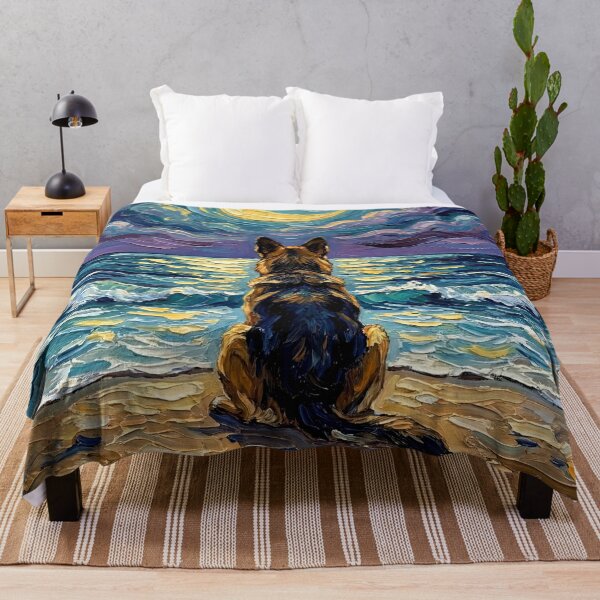 Item preview, Beach Night - German Shepherd designed and sold by AjaTrier.