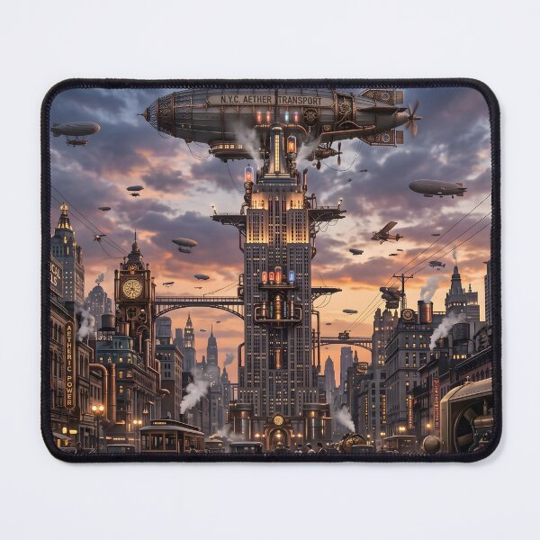 Item preview, The steampunk metropolis in the evening light designed and sold by Projekt H73.