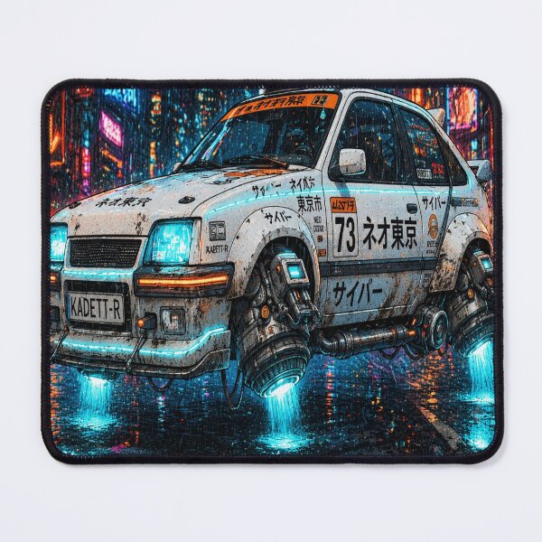 Item preview, Retro Cyberpunk Kadett White Car designed and sold by JMAVILA ART.