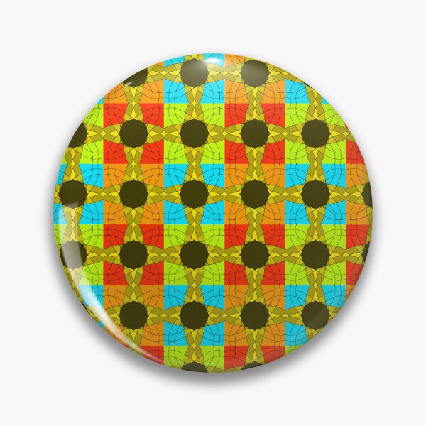 Item preview, Retro Kaleidoscope Geometric Grid Pattern designed and sold by VOYID ART STUDIO.