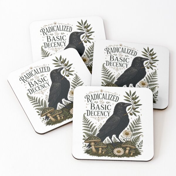 Item preview, Radicalized by Basic Decency - Vintage Crow & Cottagecore Nature designed and sold by BumbleBloom7.