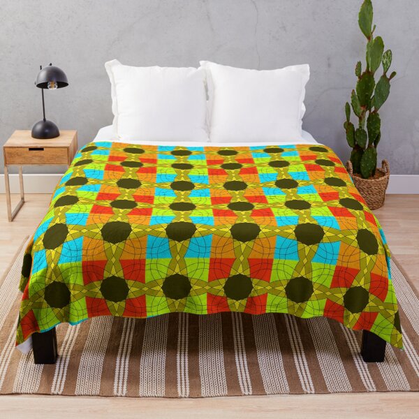 Item preview, Retro Kaleidoscope Geometric Grid Pattern designed and sold by VOYID ART STUDIO.